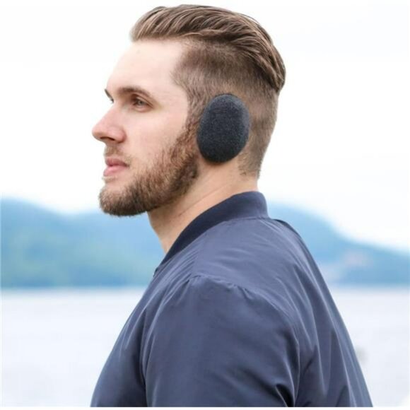 Leopard print fleece ear warmers bandless earmuffs thinsulate winter ear covers - Picture 4 of 7